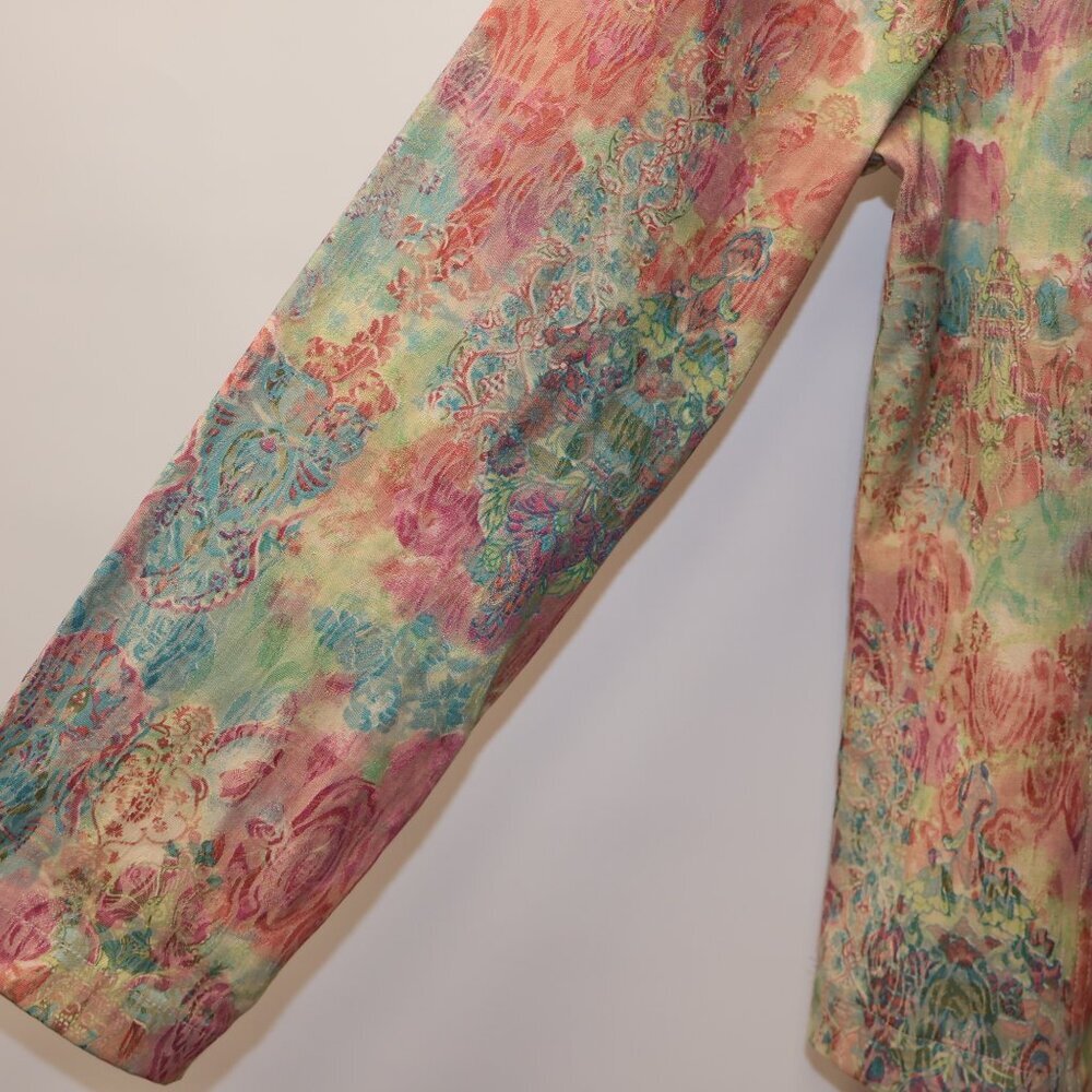 VTG Christopher & Banks Multicolor Blazer/Jacket Sz M Womens Button Up - Picture 9 of 16
